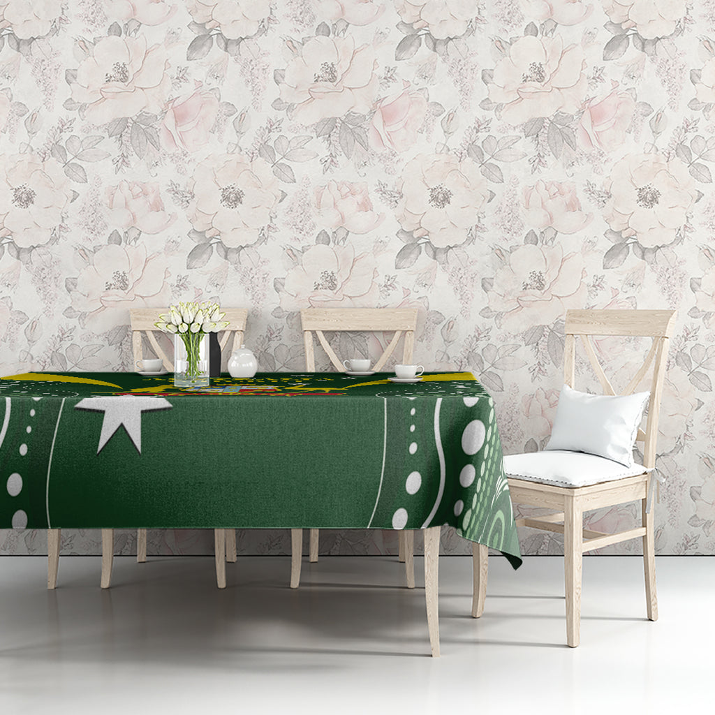 Australia Cricket Tablecloth 2024 World Cup Go Aussie - Green Version