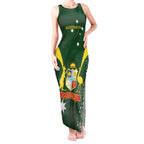 Custom Australia Cricket Tank Maxi Dress 2024 World Cup Go Aussie - Green Version