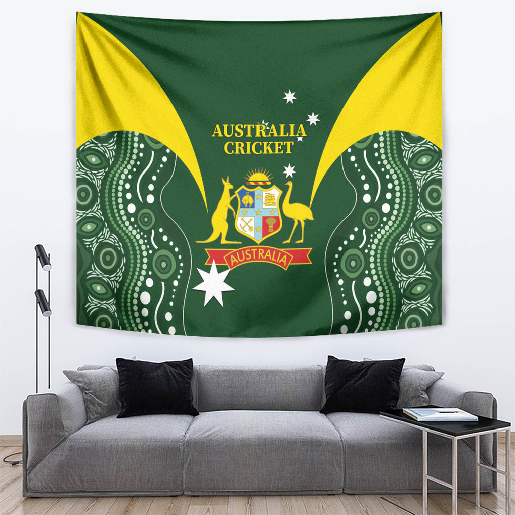 Australia Cricket Tapestry 2024 World Cup Go Aussie - Green Version