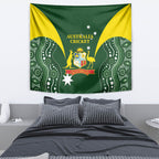 Australia Cricket Tapestry 2024 World Cup Go Aussie - Green Version