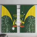 Australia Cricket Window Curtain 2024 World Cup Go Aussie - Green Version