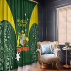 Australia Cricket Window Curtain 2024 World Cup Go Aussie - Green Version
