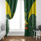 Australia Cricket Window Curtain 2024 World Cup Go Aussie - Green Version