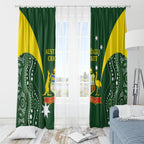 Australia Cricket Window Curtain 2024 World Cup Go Aussie - Green Version