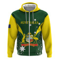 Custom Australia Cricket Zip Hoodie 2024 World Cup Go Aussie - Green Version