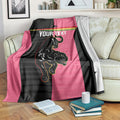 Custom Panthers Rugby Blanket Black Pink Color Sporty Style