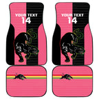 Custom Panthers Rugby Car Mats Black Pink Color Sporty Style