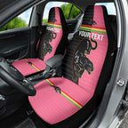 Custom Panthers Rugby Car Seat Cover Black Pink Color Sporty Style