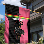 Custom Panthers Rugby Garden Flag Black Pink Color Sporty Style