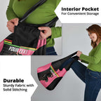 Custom Panthers Rugby Grocery Bag Black Pink Color Sporty Style