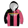 Custom Panthers Rugby Kid Hoodie Black Pink Color Sporty Style