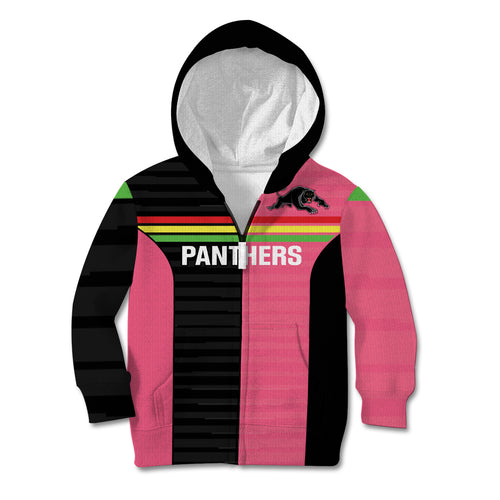 Custom Panthers Rugby Kid Hoodie Black Pink Color Sporty Style