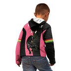Custom Panthers Rugby Kid Hoodie Black Pink Color Sporty Style