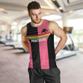 Custom Panthers Rugby Men Tank Top Black Pink Color Sporty Style
