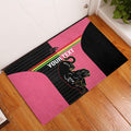 Custom Panthers Rugby Rubber Doormat Black Pink Color Sporty Style