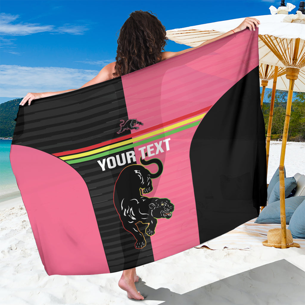 Custom Panthers Rugby Sarong Black Pink Color Sporty Style