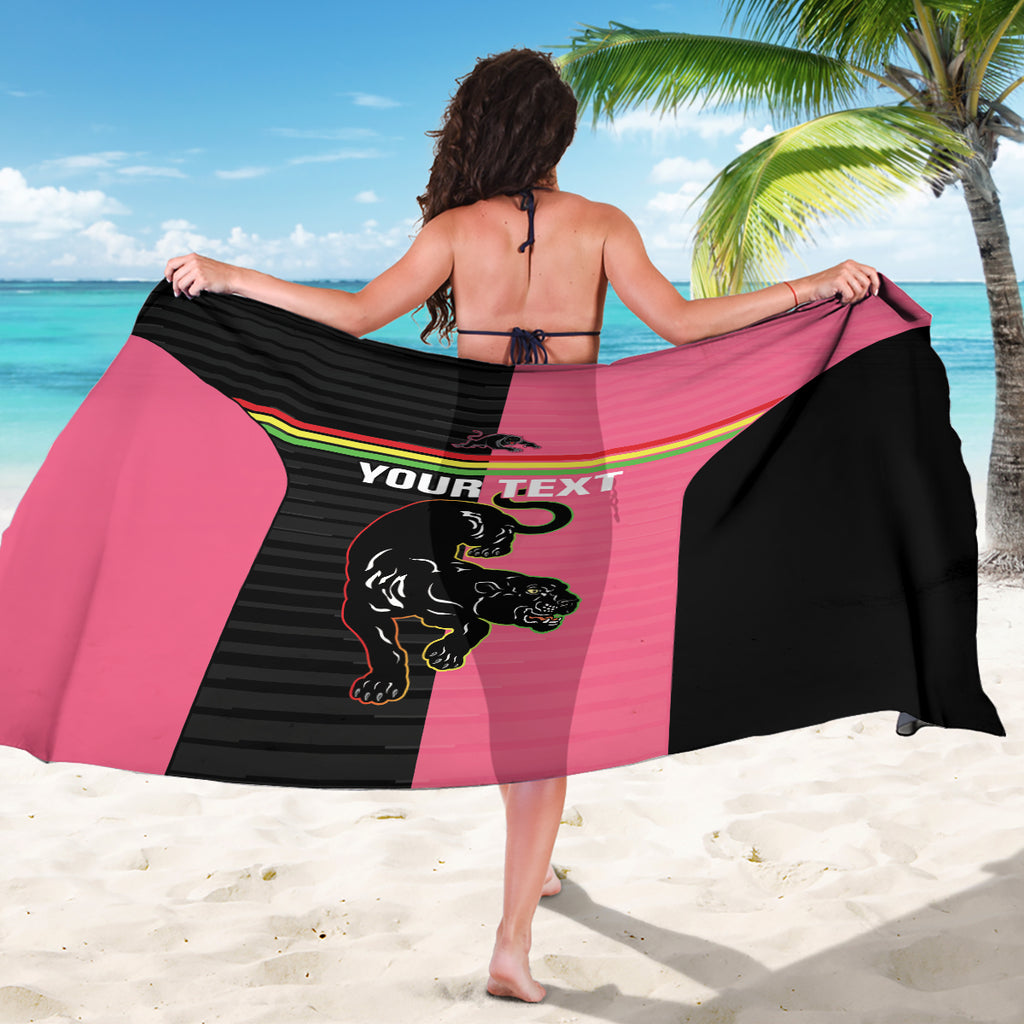 Custom Panthers Rugby Sarong Black Pink Color Sporty Style