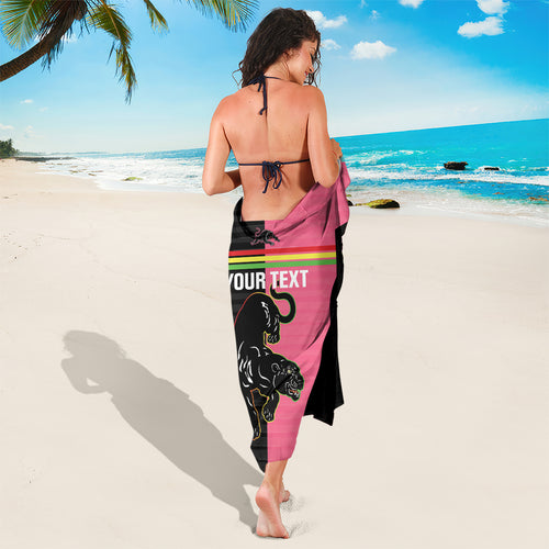 Custom Panthers Rugby Sarong Black Pink Color Sporty Style