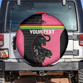 Custom Panthers Rugby Spare Tire Cover Black Pink Color Sporty Style