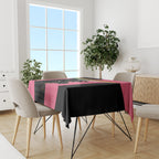 Custom Panthers Rugby Tablecloth Black Pink Color Sporty Style