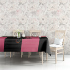 Custom Panthers Rugby Tablecloth Black Pink Color Sporty Style