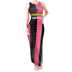 Custom Panthers Rugby Tank Maxi Dress Black Pink Color Sporty Style