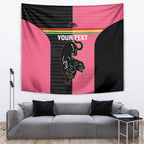 Custom Panthers Rugby Tapestry Black Pink Color Sporty Style