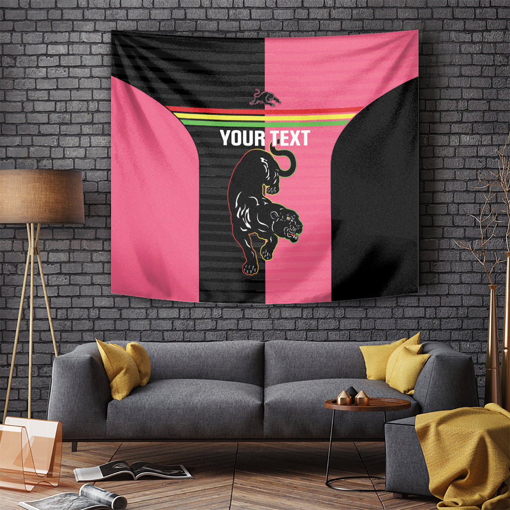 Custom Panthers Rugby Tapestry Black Pink Color Sporty Style