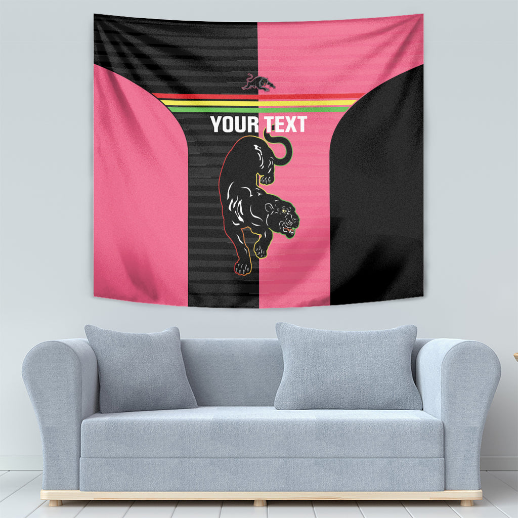 Custom Panthers Rugby Tapestry Black Pink Color Sporty Style