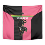 Custom Panthers Rugby Tapestry Black Pink Color Sporty Style