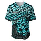 Matariki New Zealand Baseball Jersey Maori New Year Tiki Turquoise Version LT14