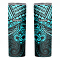 Matariki New Zealand Skinny Tumbler Maori New Year Tiki Turquoise Version