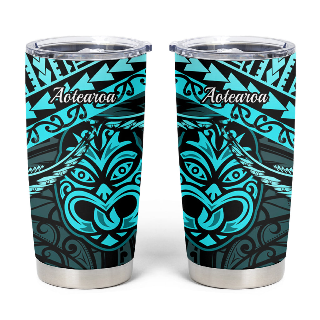Matariki New Zealand Tumbler Cup Maori New Year Tiki Turquoise Version