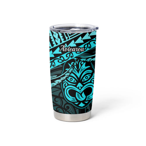 Matariki New Zealand Tumbler Cup Maori New Year Tiki Turquoise Version