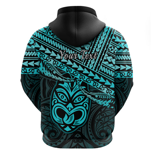 Personalised Matariki New Zealand Hoodie Maori New Year Tiki Turquoise Version LT14