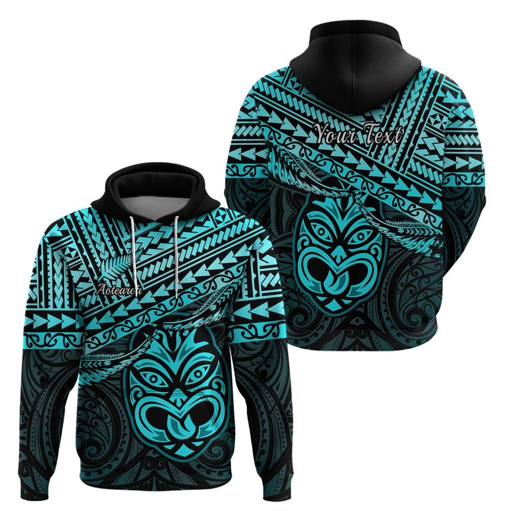 Personalised Matariki New Zealand Hoodie Maori New Year Tiki Turquoise Version LT14