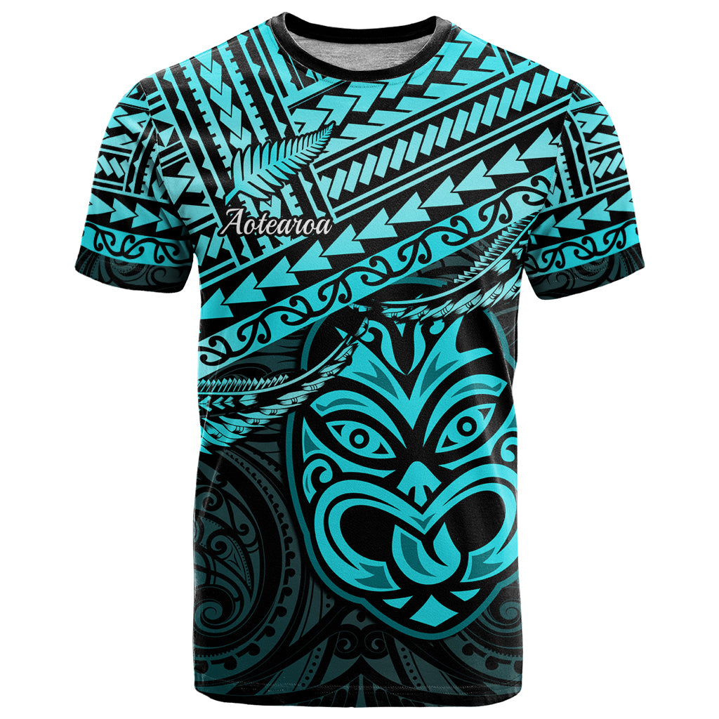 Personalised Matariki New Zealand T Shirt Maori New Year Tiki Turquoise Version LT14