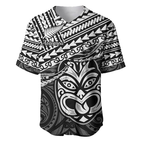 Personalised Matariki New Zealand Baseball Jersey Maori New Year Tiki Black Version LT14