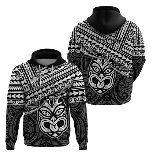 Personalised Matariki New Zealand Hoodie Maori New Year Tiki Black Version LT14