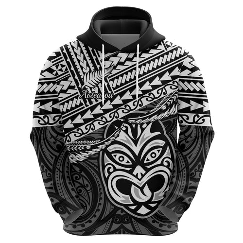 Personalised Matariki New Zealand Hoodie Maori New Year Tiki Black Version LT14