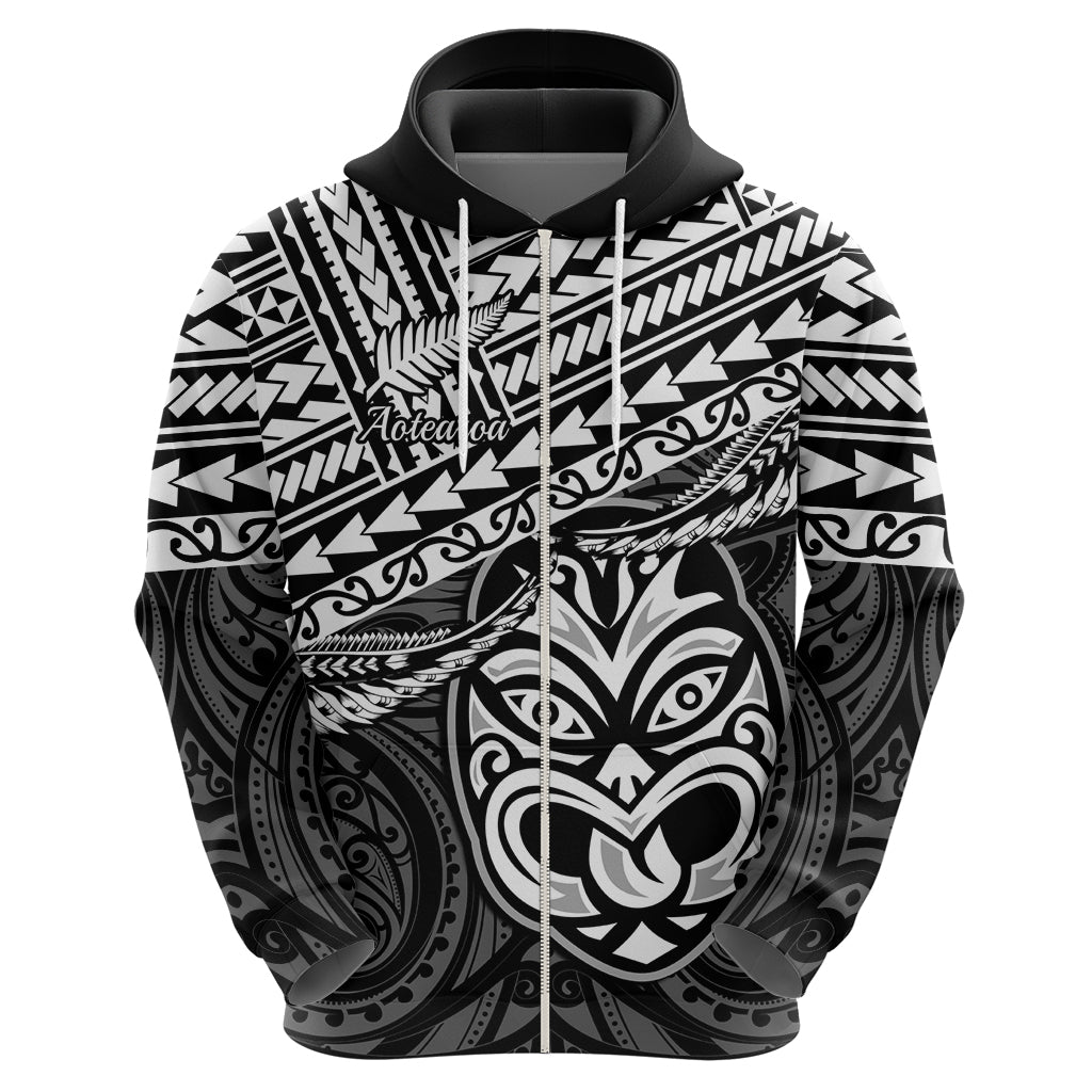 Personalised Matariki New Zealand Hoodie Maori New Year Tiki Black Version LT14