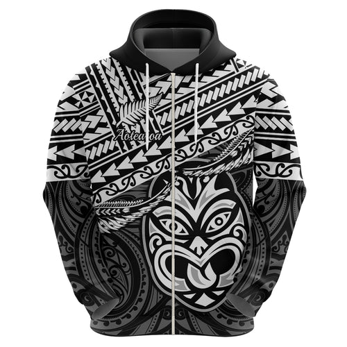 Personalised Matariki New Zealand Hoodie Maori New Year Tiki Black Version LT14