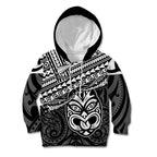 Personalised Matariki New Zealand Kid Hoodie Maori New Year Tiki Black Version LT14