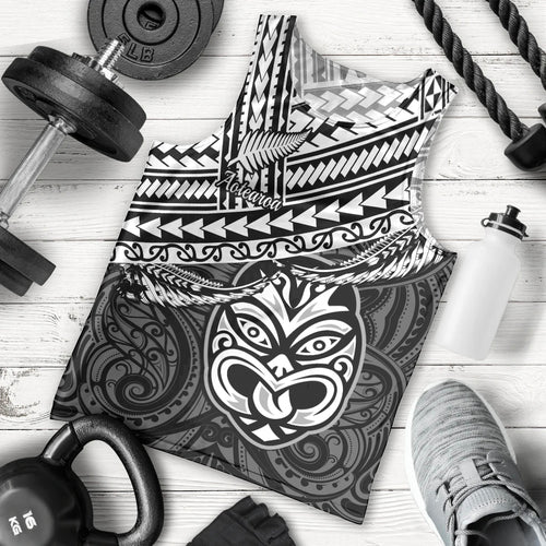 Personalised Matariki New Zealand Men Tank Top Maori New Year Tiki Black Version LT14