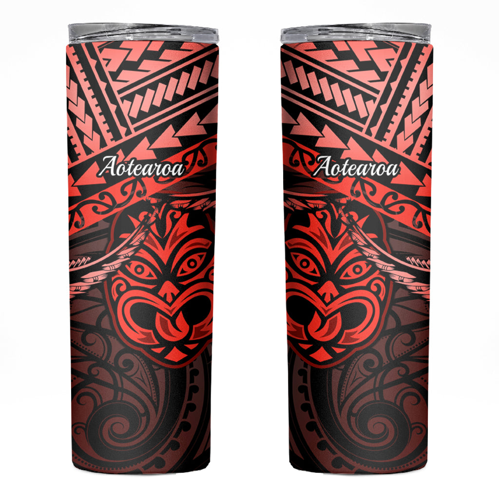 Matariki New Zealand Skinny Tumbler Maori New Year Tiki Red Version