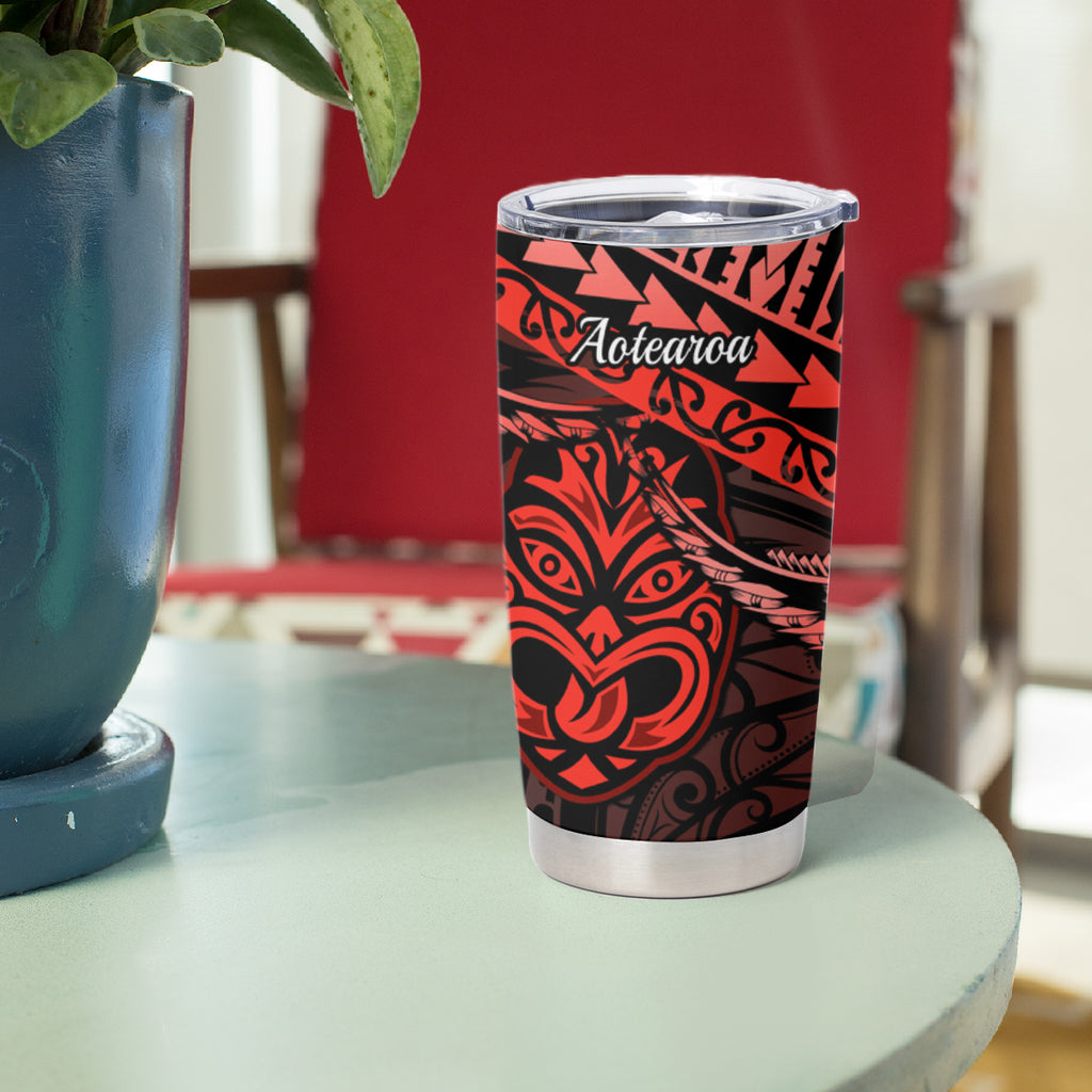 Matariki New Zealand Tumbler Cup Maori New Year Tiki Red Version