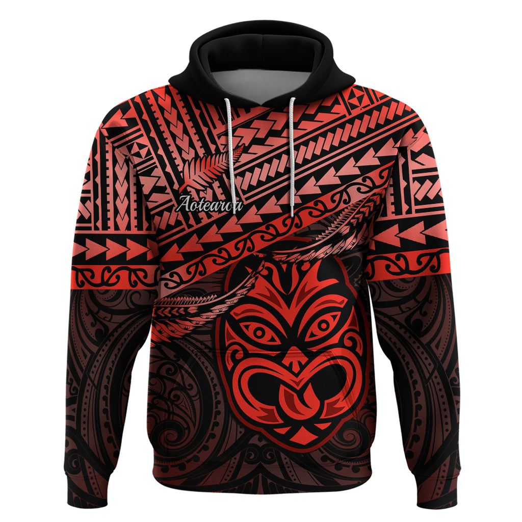 Personalised Matariki New Zealand Hoodie Maori New Year Tiki Red Version LT14