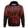 Personalised Matariki New Zealand Hoodie Maori New Year Tiki Red Version LT14