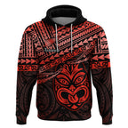 Personalised Matariki New Zealand Hoodie Maori New Year Tiki Red Version LT14