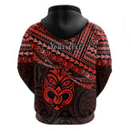Personalised Matariki New Zealand Hoodie Maori New Year Tiki Red Version LT14
